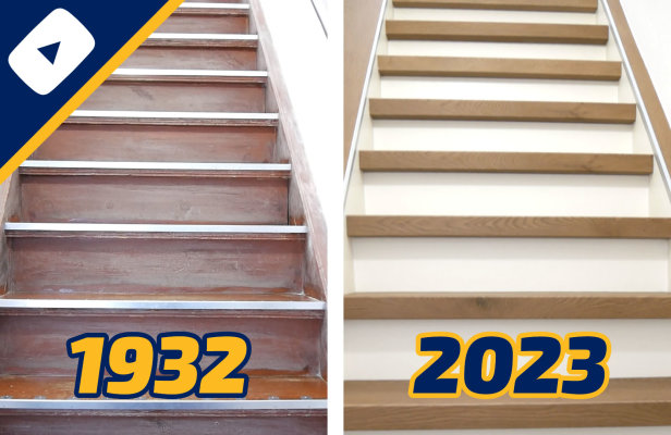 Renovierung einer 91 Jahre alten Treppe mit dem Treppe99-System - Renovierung einer 91 Jahre alten Treppe mit dem Treppe99-System