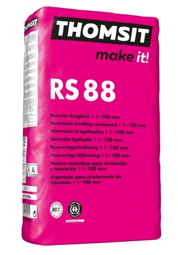 wRS88 Thomsit Spachtelmasse zum Spachteln von 1 - 100 mm in einem Arbeitsgang RS 88 Renovier-Ausgleich