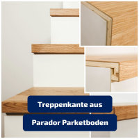 Treppenkanten/Treppenverkleidung aus Parador Parkettboden