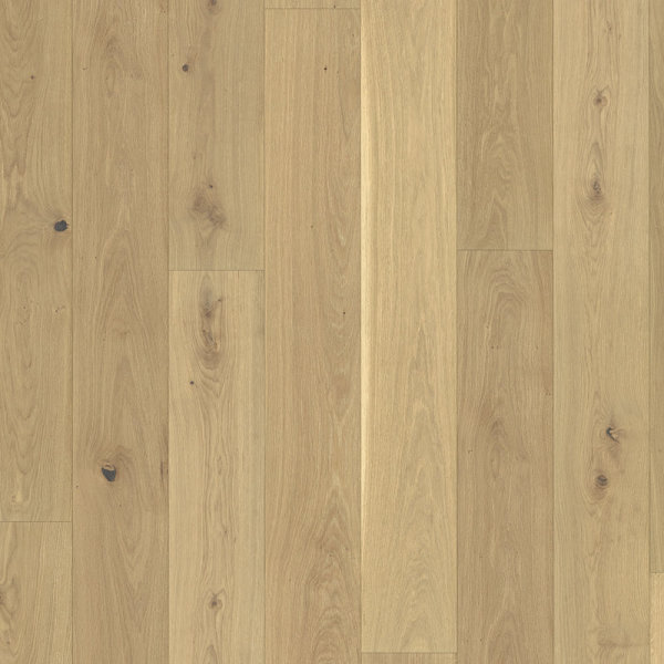 Parador Treppenverkleidung mit Abdeckwinkel Parkettboden 1-Stab Landhausdiele Eiche Naturöl weiss