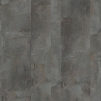 Treppenverkleidung aus Klick-Vinyl Gerflor Creation 70 mit Abdeckwinkel, Dekor Etna Dark