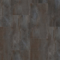 Treppenverkleidung aus Klick-Vinyl Gerflor Creation 70, Abdeckwinkel Überschub, Dekor Oxyd Iron