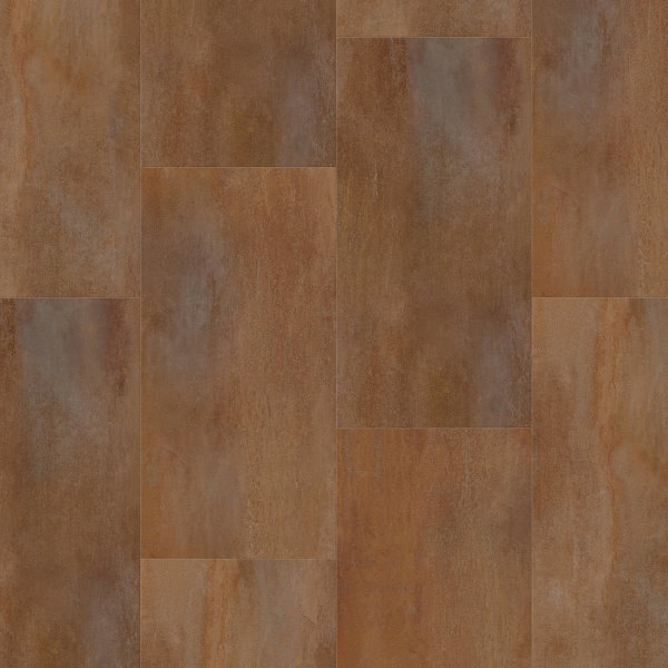 Treppenverkleidung aus Klick-Vinyl Gerflor Creation 70, Abdeckwinkel Überschub, Dekor Oxyd Pure