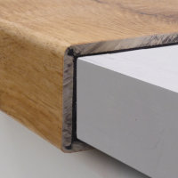 Treppenverkleidung aus Klick-Vinyl Gerflor Creation 70, Abdeckwinkel Überschub, Dekor Portobello