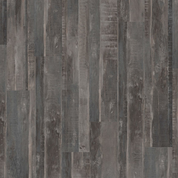 Treppenverkleidung aus Klick-Vinyl Gerflor Creation 70, Abdeckwinkel Überschub, Dekor Toasted Wood Ash