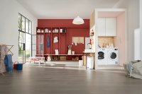 Treppenkante Typ Blocküberstand aus Wineo 1000 Purline zum Klicken Multi-Layer Bioboden, Dekor Calm Oak Ash