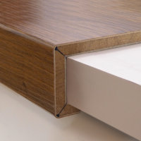 Treppenkante Typ Überschub aus Wineo 1000 Purline zum Klicken Multi-Layer Bioboden, Dekor Calm Oak Bright