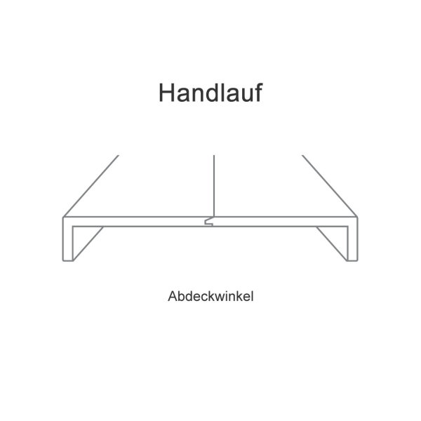 Handlauf Abdeckwinkel (Typ A) aus Vinylboden zum Kleben, Klick oder Multi-Layer. 2-seitig abgekantet