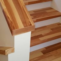 Handlauf Abdeckwinkel (Typ A) aus Parkett,Vinylboden zum Kleben, Klick oder Multi-Layer. 2-seitig abgekantet