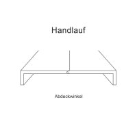 Handlauf Abdeckwinkel (Typ A) aus Vinylboden zum Kleben, Klick oder Multi-Layer. 2-seitig abgekantet