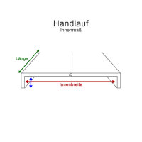 Handlauf Abdeckwinkel (Typ A) aus Vinylboden zum Kleben, Klick oder Multi-Layer. 2-seitig abgekantet