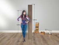 Treppenverkleidung aus Rigid-Klick-Vinyl XL-Diele mit Abdeckwinkel, Dekor Eiche Westerwald