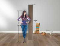 Treppenverkleidung aus Rigid-Klick-Vinyl XL-Diele mit Abdeckwinkel, Dekor Eiche Taunus