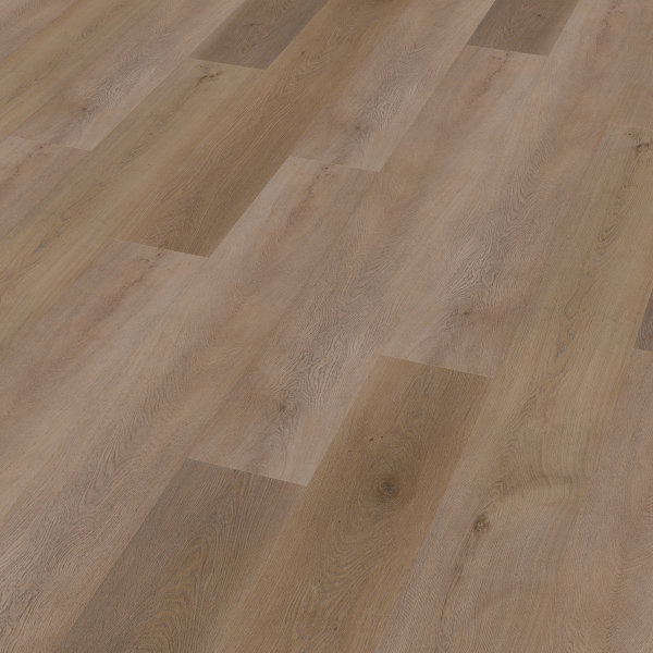 Treppenverkleidung aus Rigid-Klick-Vinyl XL-Diele mit Abdeckwinkel, Dekor Eiche Taunus