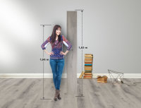 Treppenverkleidung aus Rigid-Klick-Vinyl XL-Diele mit Abdeckwinkel, Dekor Eiche Kaiserstuhl