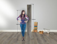 Treppenverkleidung aus Rigid-Klick-Vinyl XL-Diele mit Abdeckwinkel, Dekor Eiche Pfälzer Wald