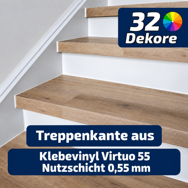 Treppenverkleidung/Treppenstufen aus Klebevinyl Nutzschicht 0,55 mm