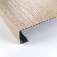Treppenverkleidung aus Klebevinyl 0,55 mm Nutzschicht, Winkel: Überschub, Planke Sunny Light