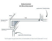 Treppenverkleidung Rigid Klick-Vinyl 0,3 mm Nutzschicht, Winkel: Blocküberstand, Fliese Timeless Slate Dark