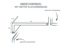 Treppenverkleidung Multi-Layer zum Klicken 0,3 mm Nutzschicht, Winkel: Abdeckwinkel mit Weiter-Klickverbindung, XL Planke Comfort Oak Taupe