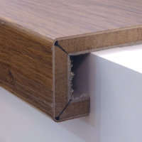 Treppenverkleidung Multi-Layer zum Klicken 0,3 mm Nutzschicht, Winkel: Blocküberstand, Fliese Industrial Concrete Grey