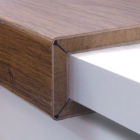 Treppenverkleidung Multi-Layer zum Klicken 0,3 mm Nutzschicht, Winkel: Überschub, Planke Plain Oak Beige