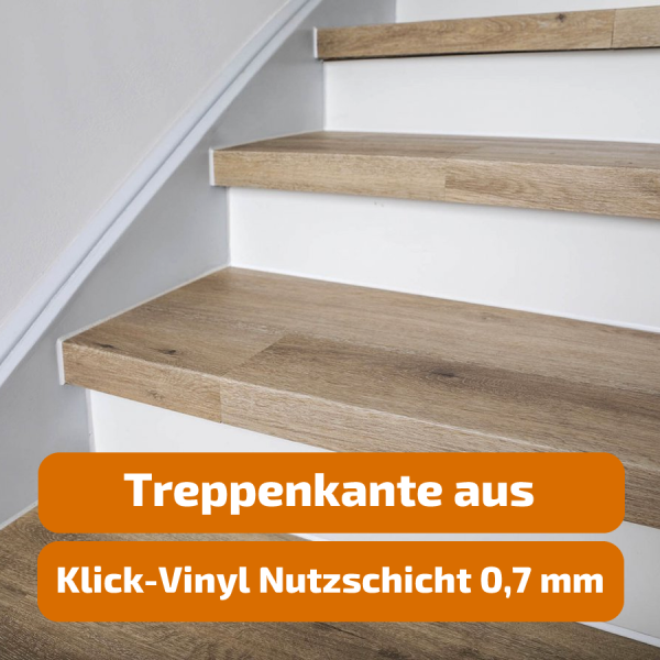 Treppenverkleidung/Treppenstufen aus Klick-Vinyl Nutzschicht 0,7 mm