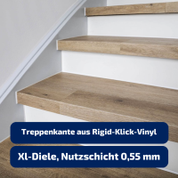Treppenverkleidung/Treppenstufen aus XL Rigid-Klick-Vinyl...