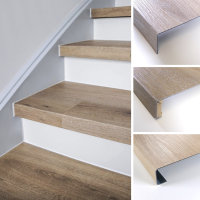 Treppenverkleidung/Treppenstufen aus Klebevinyl Nutzschicht 0,55 mm Tavla Clear Überschub