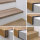 Treppenverkleidung/Treppenstufen aus Rigid-Klick-Vinyl Nutzschicht 0,55 mm Eiche Natur Living Abdeckwinkel