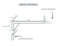 Treppenverkleidung aus Klebevinyl 0,55 mm Nutzschicht, Winkel: Abdeckwinkel,  Eiche Odenwald