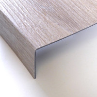 Treppenkante aus Wineo 1000 wood XL zum Kleben Bioboden Winkel: Abdeckwinkel, Purline Rustic Oak Coffee
