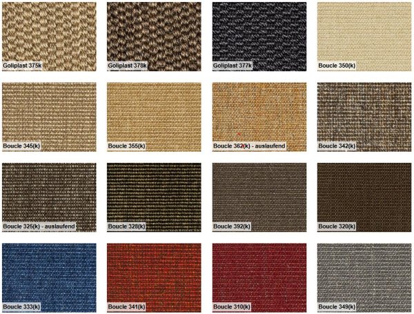 Profilor-Sisal-Boucle Teppichläufer Sisal oucle mit und ohne Latexbeschichtung