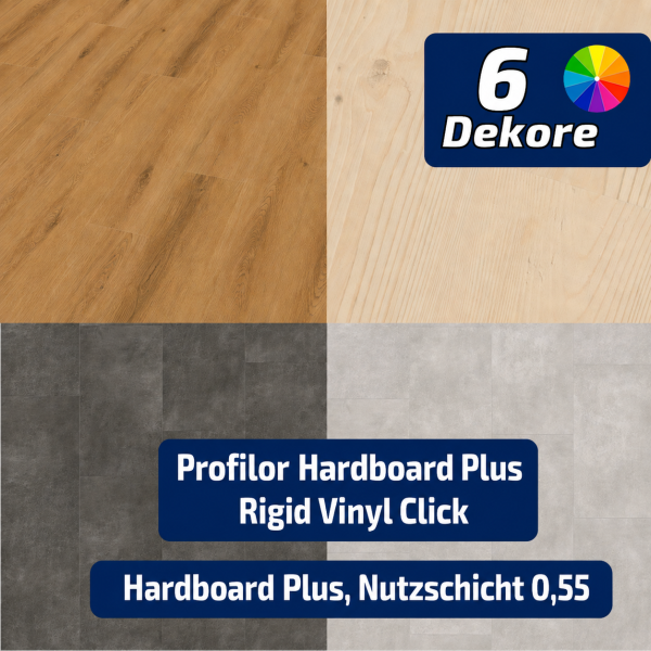 Profilor Hardboard Plus 55 Rigidvinyl zum Klicken als Planke