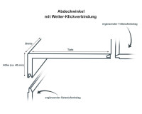 Treppenverkleidung aus Klick-Vinyl Gerflor Creation 70, Abdeckwinkel mit Weiter-Klickverbindung, Dekor Quartet Dark Brown
