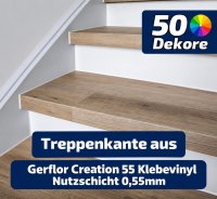Treppenverkleidung aus Gerflor Creation 55 Klebe-Vinyl