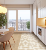 Gerflor Creation 55 Klebevinyl, Fliese Luna Beige